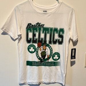 NBA Boston Celtics Kids Green and White Tee